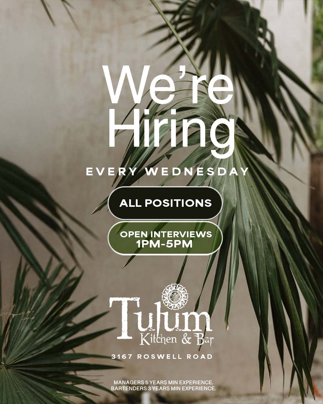 Tulum 33 Hiring